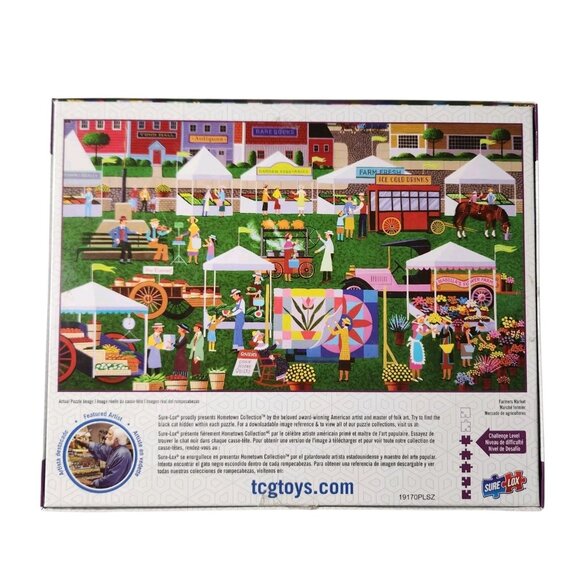 Sure-Lox Art Hometown Collection Farmers Market 1500 Pc Jigsaw Puzzle Surelox - Picture 2 of 6